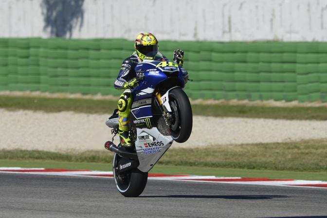 Le prime libere a Misano con il casco di 